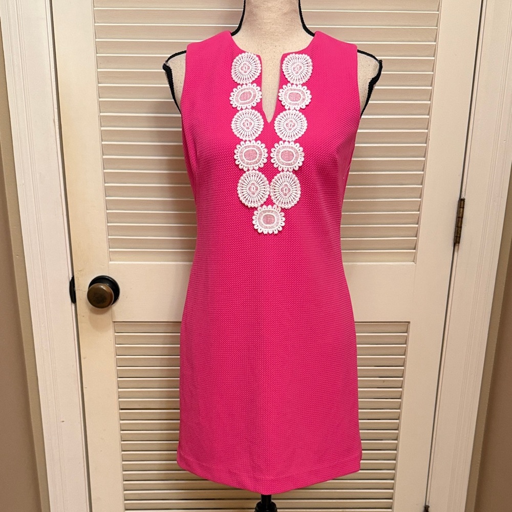 Jessica Howard Vibrant Dress in Hot Pink, Size 4P, NWOT